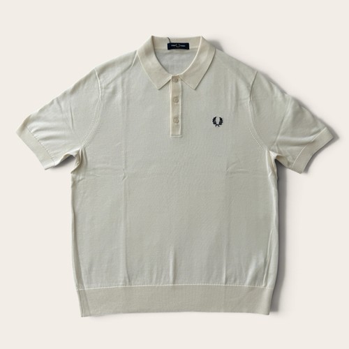 Fred perry ecru polo sweater - polo,
